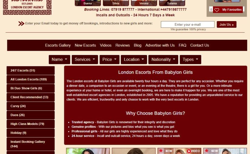 High Class London Escort Girls